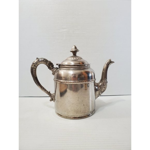 Antique Copper and Silverplate Teapot 1899 Patent - Picture 1 of 12